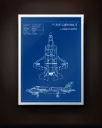 F-35B Fighter Jet Blueprint Wall Art – Military Aircraft Print