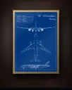 Boeing 787 Blueprint Wall Art – Aircraft Technical Drawing Print