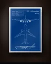 Boeing 787 Blueprint Wall Art – Aircraft Technical Drawing Print
